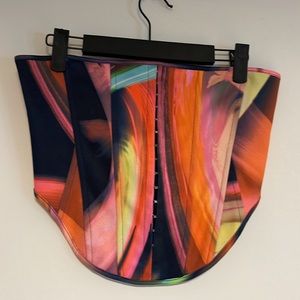 White Fox Boutique Tri-Color Corset Top